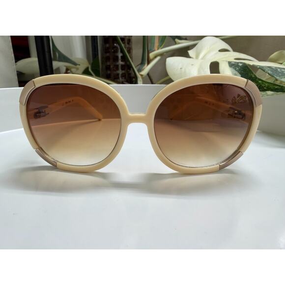 Authentic Chloe Myrte CL 2119 Oversized Ivory Sunglasses with Case main image 7